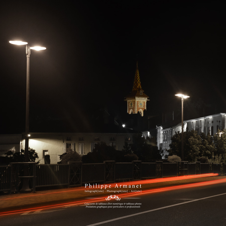 Photo de nuit de Louhans
