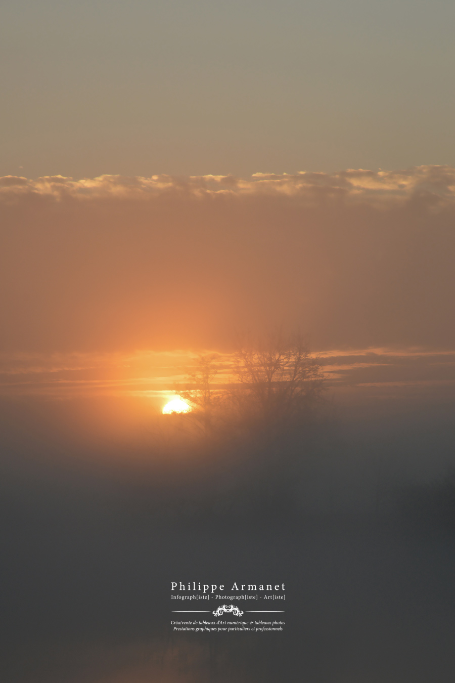 Photographie d'un lever de soleil. Photo à tirage limité et numérotée.