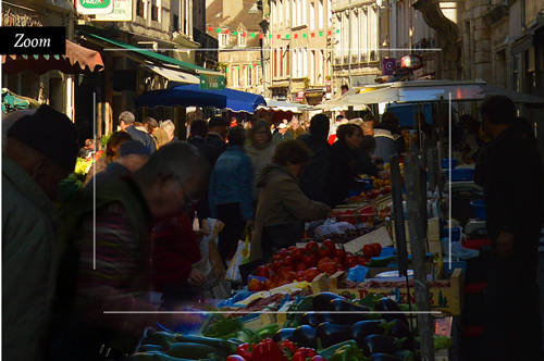 Le marché de la rue aux Fèvres de Chalon-sur-Saône