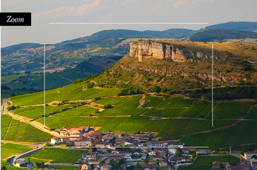 Panorama vu de la roche de Solutré