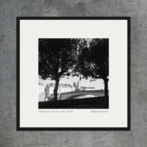 Photo en noir et blanc de Chalon sur Saône